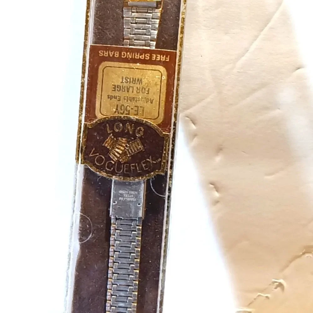Vintage Vogueflex Stainless Steel Large Wrist Watchband